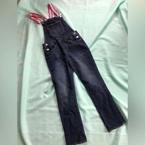 Host Pick! LEVI’S Denim Overalls with  Red and White Straps - Picture 7 of 13